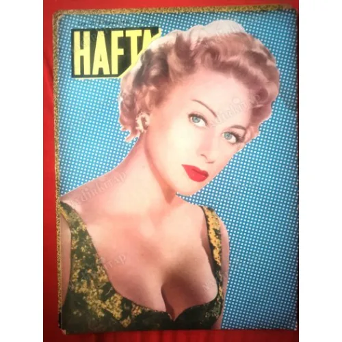 HAFTA 23/1956 Kapak Martine Carol,Güreş Müsabakaları,Süreyya Pehlevi İstanbulda,Bombay Cinsiyet Esirleri