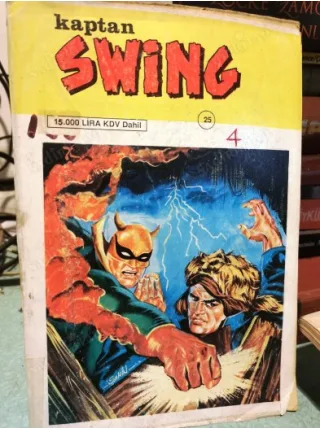 Kaptan Swing Atılım / Ertuğrul Ürer Sayı 25 Çalınan Mesaj - Gökgürültüsü Koyu 2 Tam Macera 15000 Lira (3/Son Seri/Büyük Boy)