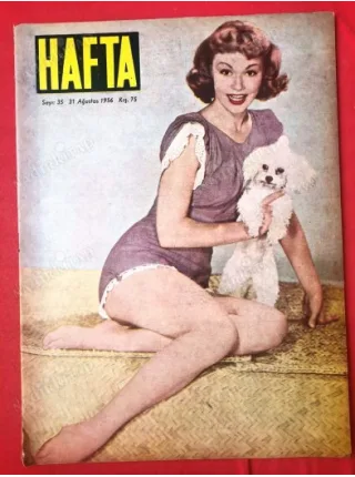 HAFTA 35/1956 Kapak A. Kent,Türk Musikisi,Malta,İstanbul Plajları,Nazif Oturgan (10 parmağında 10 Hakemlik)