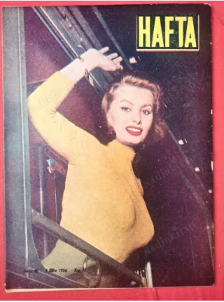HAFTA 40/1956 Kapak Sophia Loren,Tam Sayfa Tamek Reklamı,İstanbul,Haziran ve Ekim İstanbul