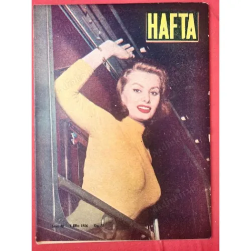 HAFTA 40/1956 Kapak Sophia Loren,Tam Sayfa Tamek Reklamı,İstanbul,Haziran ve Ekim İstanbul
