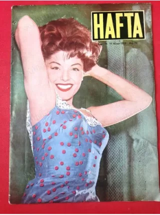 HAFTA 15/1958 Kapak Claudine Dupuis,Vehbi Bolak