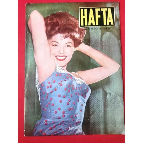 HAFTA 15/1958 Kapak Claudine Dupuis,Vehbi Bolak