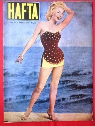 HAFTA 27/1958 Kapak Vesta Angeli,Şekip-Rana Tunç Sergisi,Balerin Tolga Tiğin,Mesut Ailenin Sırrı,Tam sayfa Gislaved Lastikleri