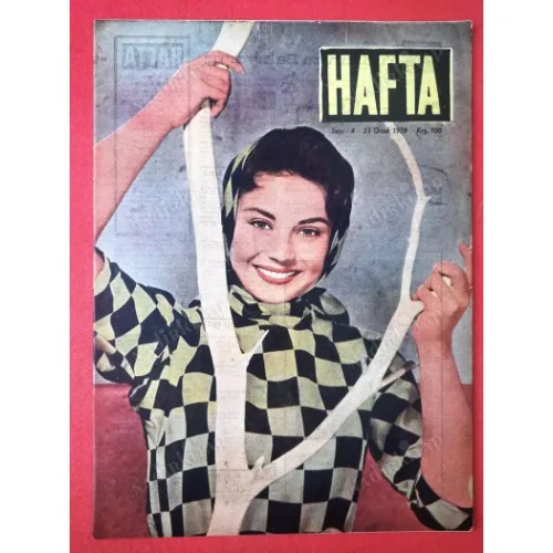 HAFTA 4/1959 Kapak Andra Martin,1959da Neler olacak,Türk Bandosu Mehter,James Dean