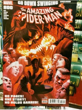 MARVEL Amazing Spider-Man #800 GO DOWN SWINGING 80 Pages,One Story (Alex Ross Regular Cover)