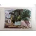 Ahmet Uzelli Ressam Kartpostal Üsküdar Çarşısında Valide Camiine çıkan yollardan biri (20 x 15 cm Katlanabilir)