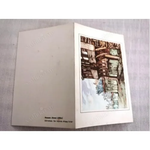 Ahmet Uzelli Ressam Kartpostal Edirnekapı Sur Dışında Ahşap Evler (20 x 15 cm Katlanabilir)