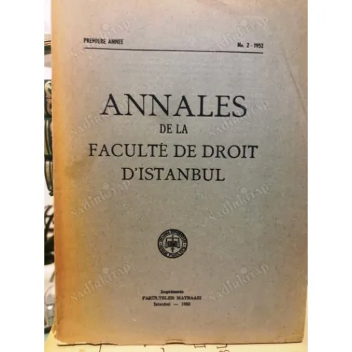 ANNALES de la faculte de droit d