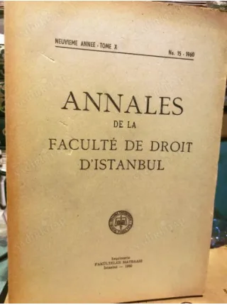 ANNALES de la faculte de droit d