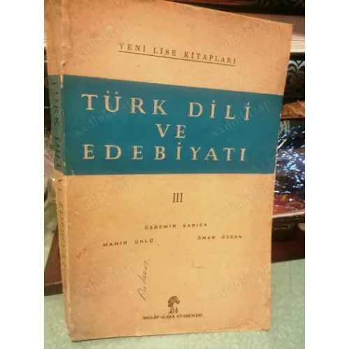 Türk Dili ve Edebiyatı Lise III /3 (Yeni Lise Kitapları)