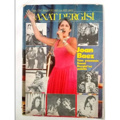 Milliyet Sanat 179/1987 Söyleşi Joan Baez,Nobel 1987 Brodsky/Çev Talat Halman,