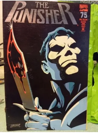 Marvel Punisher Vol 2 # 75 February, 1993 Police Action, Part Three of Three Kabartma Kapaklı Özel Baskı