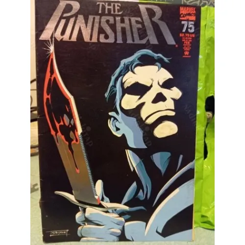 Marvel Punisher Vol 2 # 75 February, 1993 Police Action, Part Three of Three Kabartma Kapaklı Özel Baskı