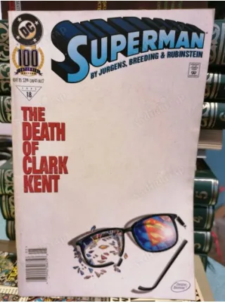 DC Superman Vol 2 # 100 May, 1995 The Death of Clark Kent Part of the 
