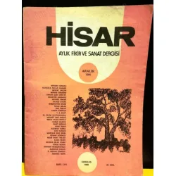 Hisar Sayı 277/1980 SON SAYI Orhan Şaik Gökyay, Nevzat Yalçın, İlhan Geçer, Yılmaz Aybar, 20.Cilt indeksi Hisar Sayı 277/1980 SON SAYI Orhan Şaik Gökyay, Nevzat Yalçın, İlhan Geçer, Yılmaz Aybar, 20.Cilt indeksi