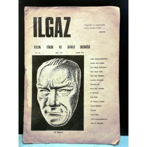Ilgaz Dergisi 134/1972 Kapak Atatürk, Dağlarca, Ceyhun Atuf Kansu, Nasrettin Hoca,