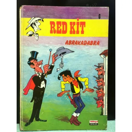 Red Kit Luck Luke Milliyet Cilt 6 Abrakadabra (1985 İlk Baskı) Ciltli