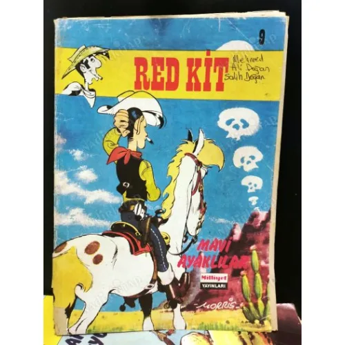 Red Kit Luck Luke Milliyet Sayı 9 Mavi Ayaklılar (Büyük Boy)