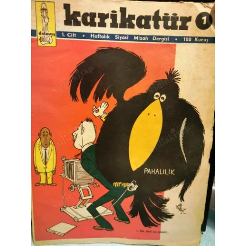 Dolmuş Karikatür 1/1958 Kapak Altan Erbulak, Tarzan Mandrakeye Karşı/Suat Yalaz, Adnan Veli, Aziz Nesin, Turhan Selçuk