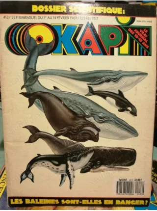Okapi 413/1989 Au Pays des Kurdes, Baleines, Johnny Clegg, L
