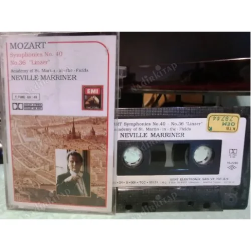 Mozart Symphonies No 40 & 36 Linzer NEVILLE MARRINER EMI / Kent Bandrol-Kartonet Tam Kaset