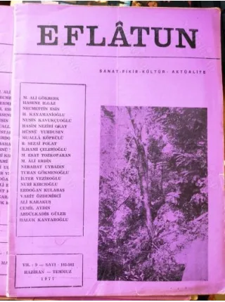 Eflatun 102-103 Tse, Yahya Kemal