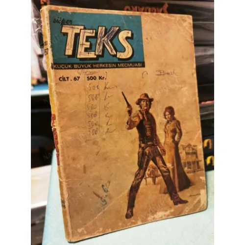 Süper Teks (Tex) Cilt 67 Sayı 265 - 266 - 267 Yamanın Dönüşü (Çetin Karakoç 385 lik Seri) 1975 Kuruşlu BKZ