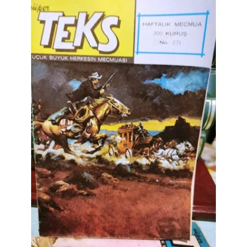 Süper Teks (Tex) Sayı 271 Uğursuz Haç (Çetin Karakoç 385 lik Seri) 1975 Kuruşlu