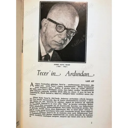 Devlet Tiyatrosu Sayı 38 Oyunlar Göktaşı - Bütün Gün Ağaçlarda, My Fair Lady , Tecer