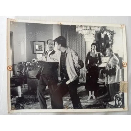 Kahpe 1963 Göksel Arsoy / Gönül Beyhan / Nubar Terziyan / Atıf Avcı * Pullu Siyah Beyaz / Set Fotosu