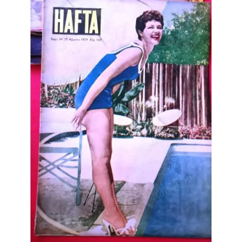 HAFTA 34 Kapak Judy Meredith, Churchill İstanbulda, Söyleşi Peyami Safa, Maria Callas, Ağaç Tornacılığı