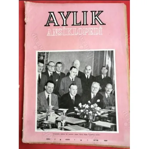 Aylık Ansiklopedi 2/7/1950 Kapak Yakın Doğu Amerikan elçileri Gayrimüslim, Hiroşima, Metternich, Yavuz ve Şah İsmail, 31 Mart Vakası, Nuremberg
