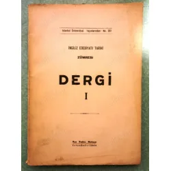 İngiliz Edebiyatı Tarihi Zümresi Dergi I (Sofia Neftici, İbrahim Olgun, Kasım Kufralı, Orhan Ercem, Halide Edip Adıvar, Vahit Turhan vb)