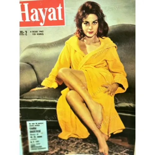 Hayat 2/1962 Kapak Sandro Milo, Batman Musluklarından Parasız Petrol Akan, (Poster Sisley Nehir üzerindeki ada) Kruşcef, Fotoroman Roma Tatili
