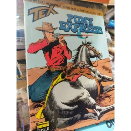 Tex (Teks) Sayı 73 PONY EXPRESS (Altın Seri Tex Özel Kartlı 168 sayılık) Ambalajında