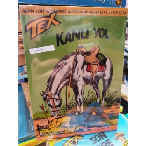 Tex (Teks) Sayı 74 Kanlı Yol (Altın Seri Tex Özel Kartlı 168 sayılık) Shrink Ambalajında Yeni