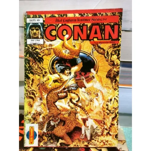 Conan İlkel Çağların Yenilmez Savaşçısı Sayı 49 Çamur Adamlar, Şafaktaki Yaratık (Alfa 204 lük Seri, 1984-1995)