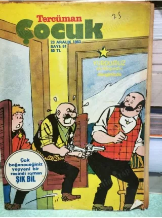 Tercüman Çocuk 51 1983 Zıpır, ŞakŞak Bil, Uzay Ajan Luk, Torgal, Tengiz Şahap Ayhan, Korkusuz Badi