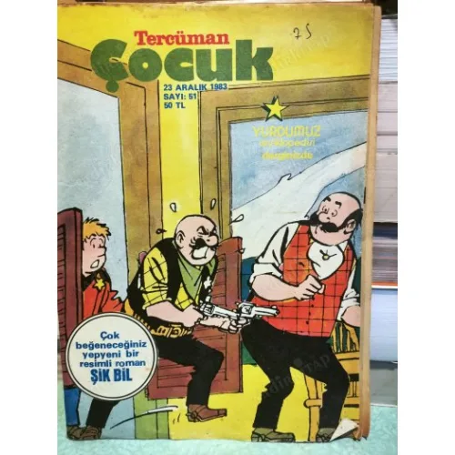 Tercüman Çocuk 51 1983 Zıpır, ŞakŞak Bil, Uzay Ajan Luk, Torgal, Tengiz Şahap Ayhan, Korkusuz Badi