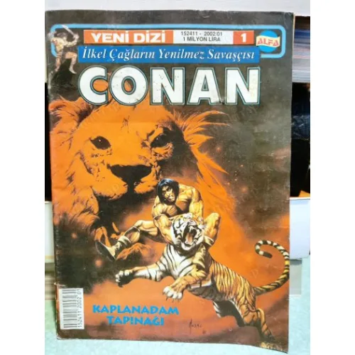 CONAN Alfa Yeni Dizi Serisi 2002 / Sayı 1 KaplanAdam Tapınağı (7 Sayılık Seri)