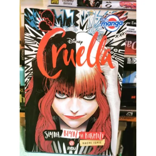 Manga Cruella Siyah Beyaz ve Kırmızı Disney BKZ