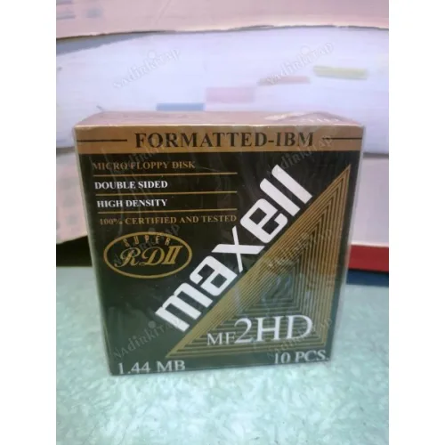 Maxell 1.44 Mb MF2HD Disket SUPER RDII X FORMATTED IBM 10 PCS (Açılmamış Poşetinde Kutulu 10 Ad. disket Yeni)