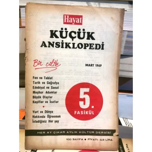 Hayat Küçük Ansiklopedi 5. Fasikül Feridun Bey - Havuç