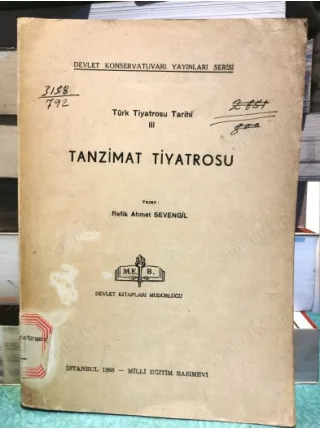 Türk Tiyatrosu Tarihi III / Tanzimat Tiyatrosu