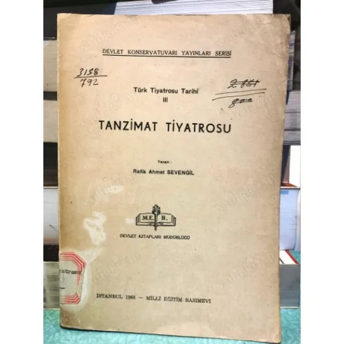 Türk Tiyatrosu Tarihi III / Tanzimat Tiyatrosu