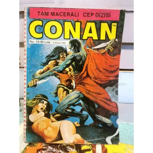 Conan Alfa Yayınları Tam Maceralı Cep Dizisi (1982-1983) Sayı 10 - Siyah Heykel (Alfa 22 lık Seri, 50 TL)