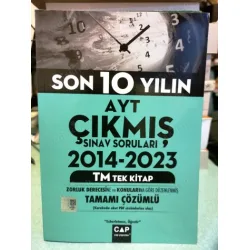 Son 10 Yılın AYT Çıkmış Soruları 2014-2023 TM Tek Kitap Son 10 Yılın AYT Çıkmış Soruları 2014-2023 TM Tek Kitap