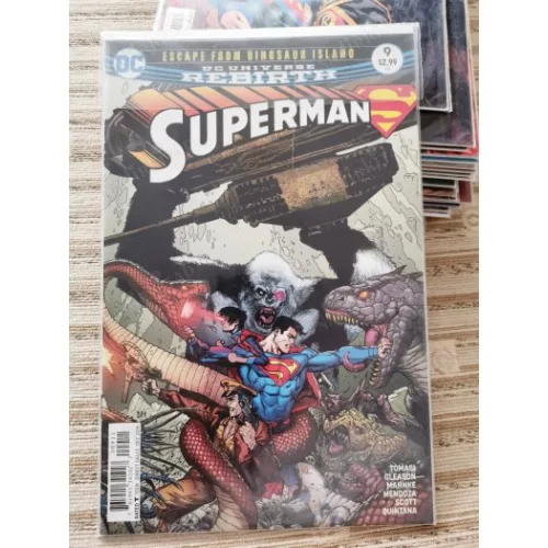 DC Universe Rebirth Superman Vol 4 #9 of45 Escape from Dinosaur Island, Part Two (Regular , Comicare)