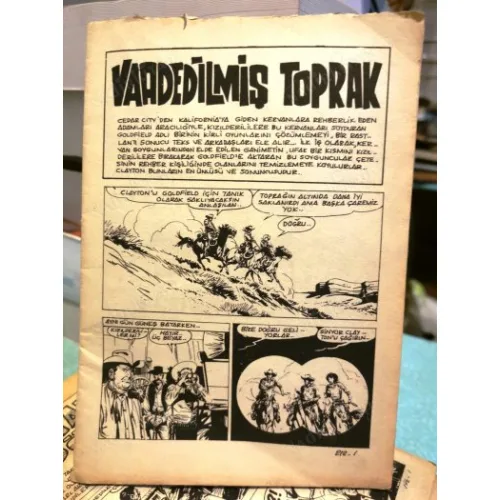 Süper Teks (Tex) Sayı 212 Vadelmiş Toprak (Çetin Karakoç 385 lik Seri) 1974 32 Sayfa Kapakları mevcut Değil BKZ